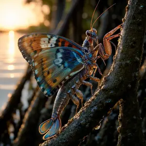 Butterfly + Mantis shrimp